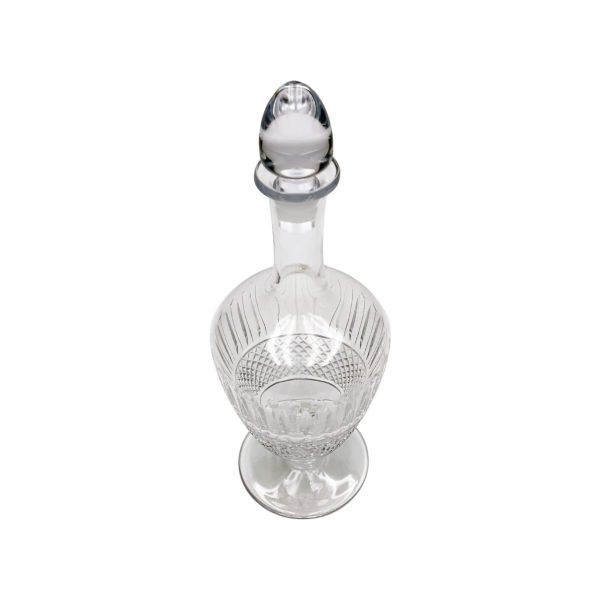 Crystal Wine Bottle with Diamonds and Leaves