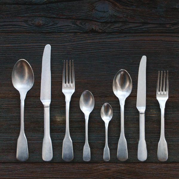 Set Posate 4 Pezzi Acciaio stone washed