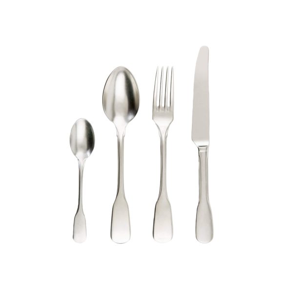 Set Posate 4 Pezzi Acciaio stone washed
