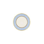Ornate Dessert Plate Bouquet Light Blue Pastel