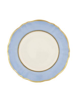 Ornate Charger Plate Bouquet Pastel Blue