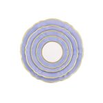 Piatto Pane Ornato Bouquet Celeste Pastello
