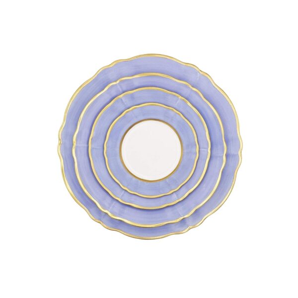 Piatto Pane Ornato Bouquet Celeste Pastello