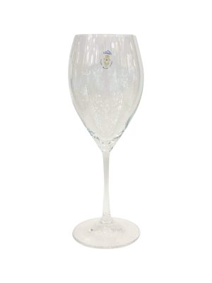 Set of Six Red Wine Crystal Glasses