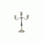 Three-Flame Silver Candleholder