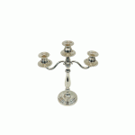 Three-Flame Silver Candleholder