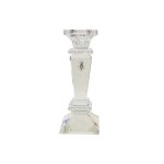 Crystal Column Candleholder in Low Deco Style