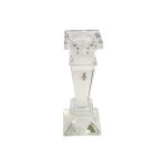 Crystal Column Candleholder in Low Deco Style