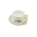 Tazza Caffè Chateaux Azzurro con Cucchiaino Farfalla