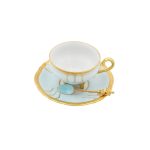 Tazza Caffè Chateaux Celeste con Cucchiaino Scultura