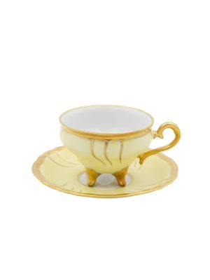 Tazza Caffè  con Piatto Chateaux Giallo