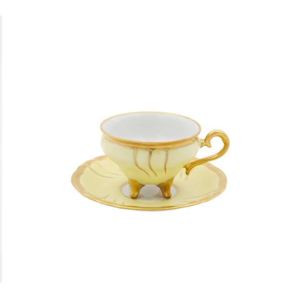 Tazza Caffè con Piatto Chateaux Giallo