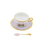 Tazza Caffè Chateaux Viola con Cucchiaino Scultura