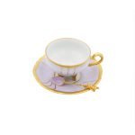 Tazza Caffè Chateaux Viola con Cucchiaino Scultura