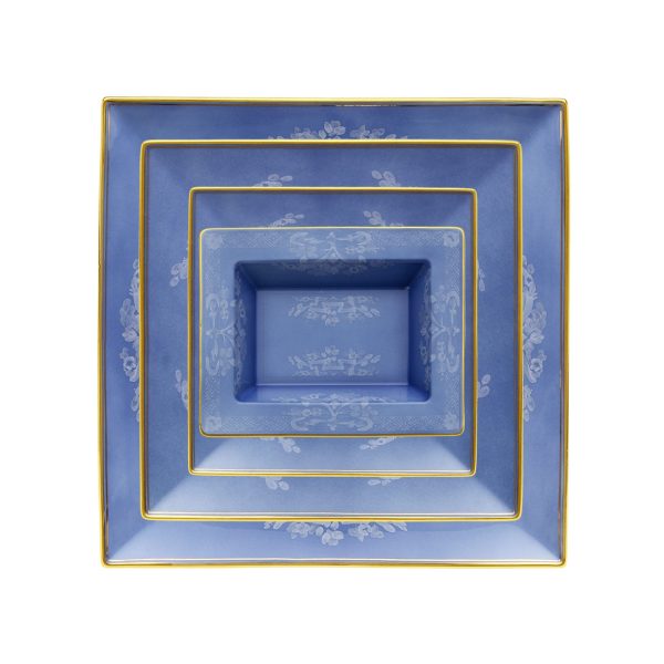 Piatto svuota tasche rettangolare Pervinca Oriente Italiano,15x19 cm