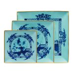 Square iris coin tray, 26 cm