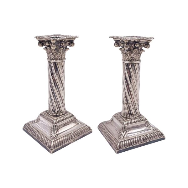 Pair of Sheffield Candlesticks 1899