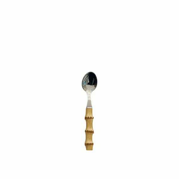 Real Bamboo and Steel Teaspoon