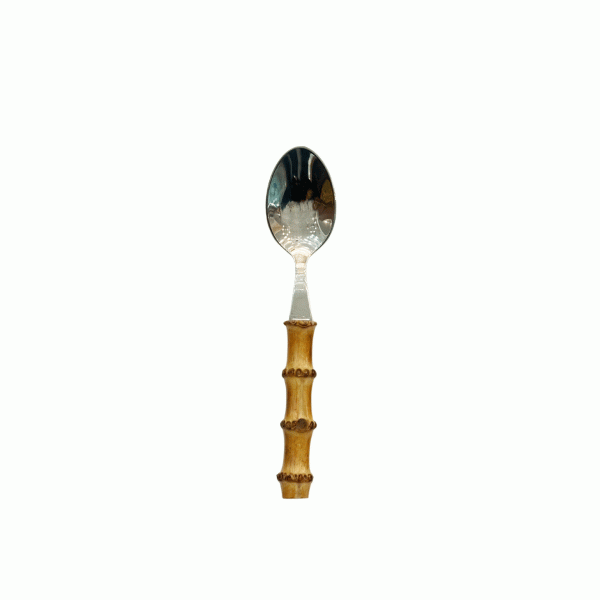 Real Bamboo and Steel Table Spoon
