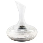 Silver Alloy and Crystal Decanter with Shaker