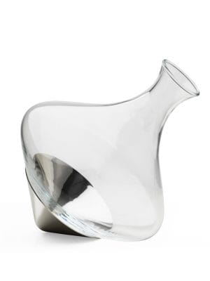 Decanter Trottola Cristallo e Lega d' Argento