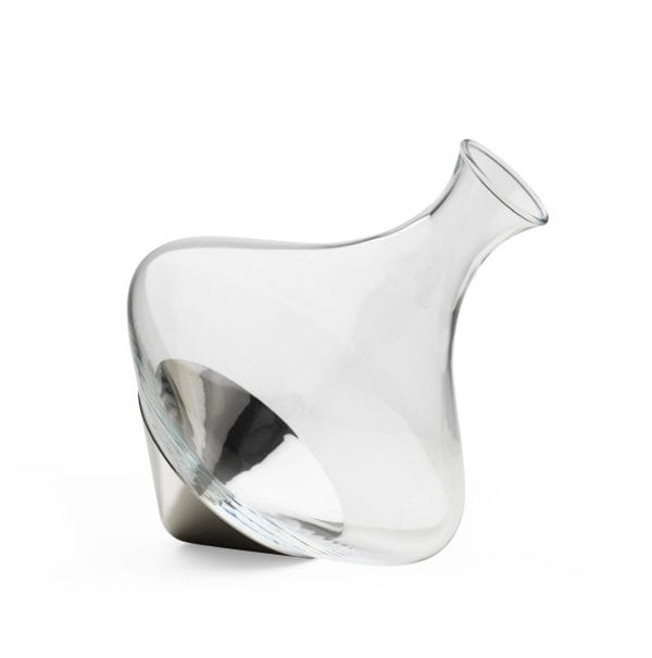 Decanter Trottola Cristallo e Lega d' Argento