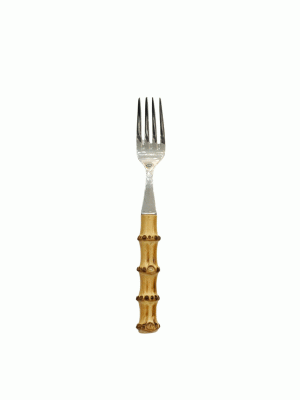 Real Bamboo and Steel Table Fork