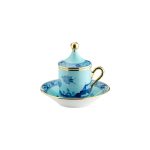Tazza caffè con piatto e coperchio Iris Oriente Italiano