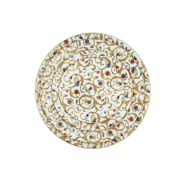 Smooth Fruit Plate with Full Girali Decoration