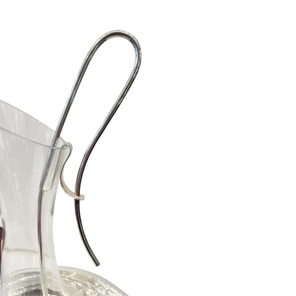 Silver Alloy and Crystal Decanter with Shaker