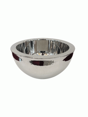 Hammered Steel Salad Bowl