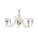 Ugo Poggi Santo Spirito 8-light transparent chandelier