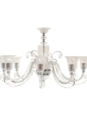 Lampadario Ugo Poggi  Santo Spirito 8 luci trasparente