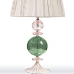 Transparent and Green Bedside Lamp