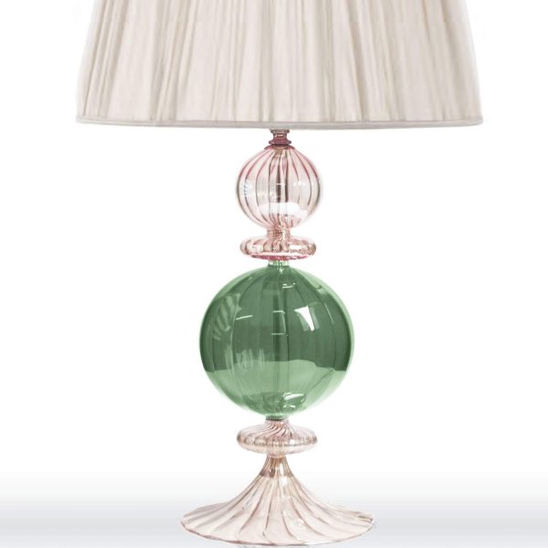 Transparent and Green Bedside Lamp