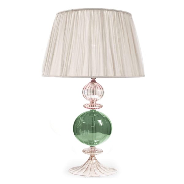 Transparent and Green Bedside Lamp