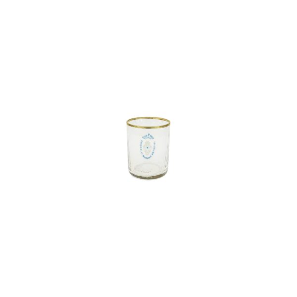 Cylindrical Liquor Glass Rigadin Gold Trim