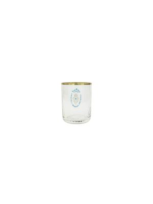 Cylindrical Liquor Glass Rigadin Gold Trim