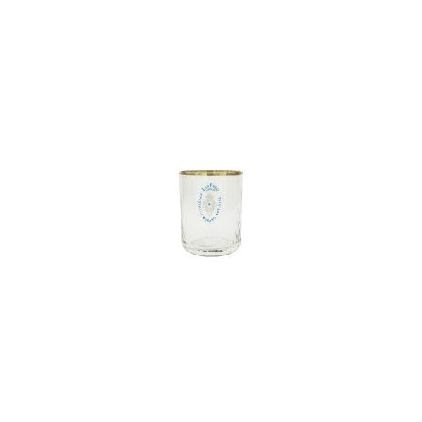 Cylindrical Liquor Glass Rigadin Gold Trim