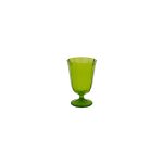 Half Wine Goblet in Green Crystal