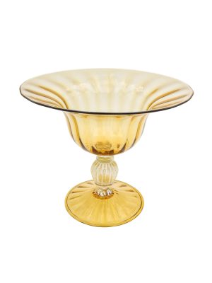 Centro Tavola In Vetro Di Murano e Oro 24K