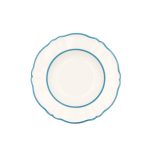 Deep Plate Decorated with double thread Light Blue