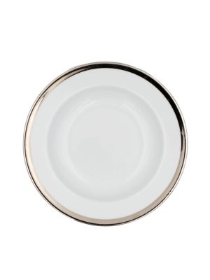 Piatto Fondo Fascia Sottile Platino