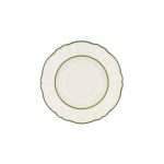 Decorated Deep Plate with Double Green Thread
