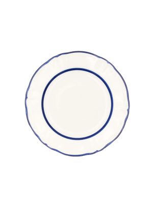 Ornate Fruit Plate with Double Blue Thread