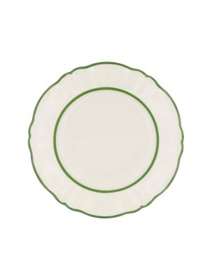 Piatto Piano Porcellana Ornato doppio filo Verde