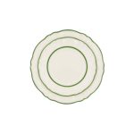 Piatto Piano Porcellana Ornato doppio filo Verde