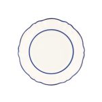 Piatto Piano Porcellana Ornato doppio filo Blu