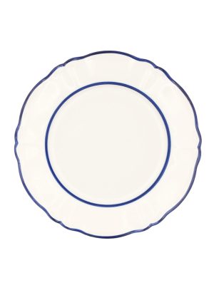 Piatto Piano Porcellana Ornato doppio filo Blu