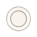 Ornate Flat Plate with double black rim